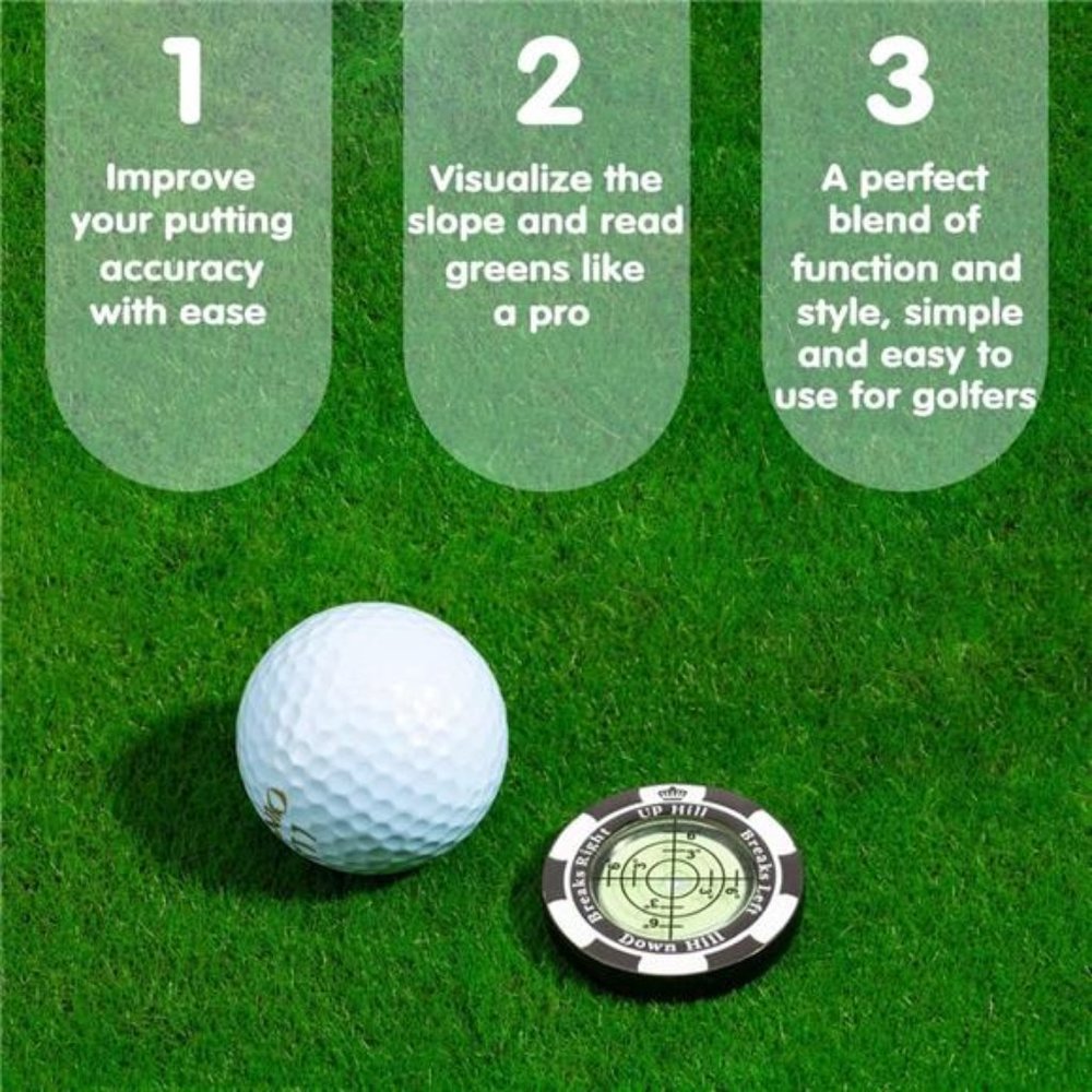 Golf Hat Clip Ball Marker with High Precision Green Reading Aid For Men - Picture 3 of 8